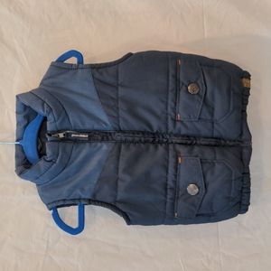 Puffy vest, 12m boys, dark blue, Genuine Kids